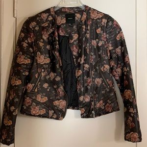 Forever 21 - Floral Leather Motorcycle Jacket